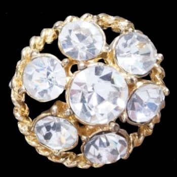 Crystal Rhinestone Button